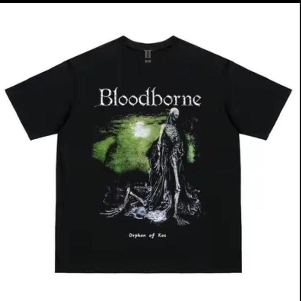 Black Bloodborne Orphan Of Kos Cotton T-Shirt